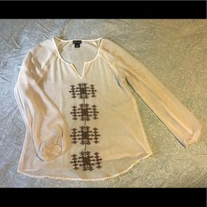 Wet Seal Sheer Long Sleeve Top